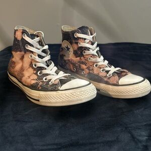 Converse High Top Sneakers - Black and Orange